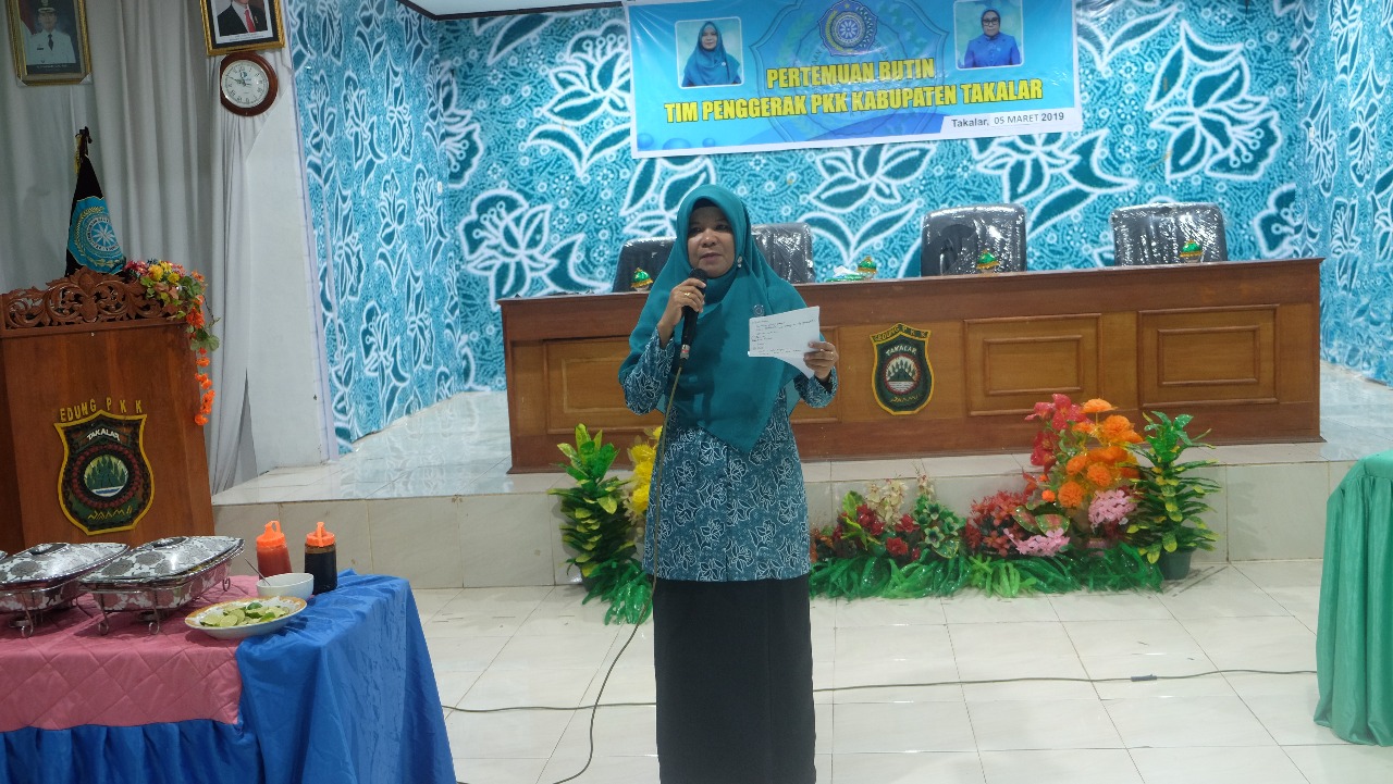 Foto, Ketua TP PKK Takalar Irma Andriani sampaikan Hasil Rakornas PKK se Indonesia di Gedung PKK Kab